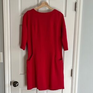 Boden Vibrant Red Long Sleeve Dress